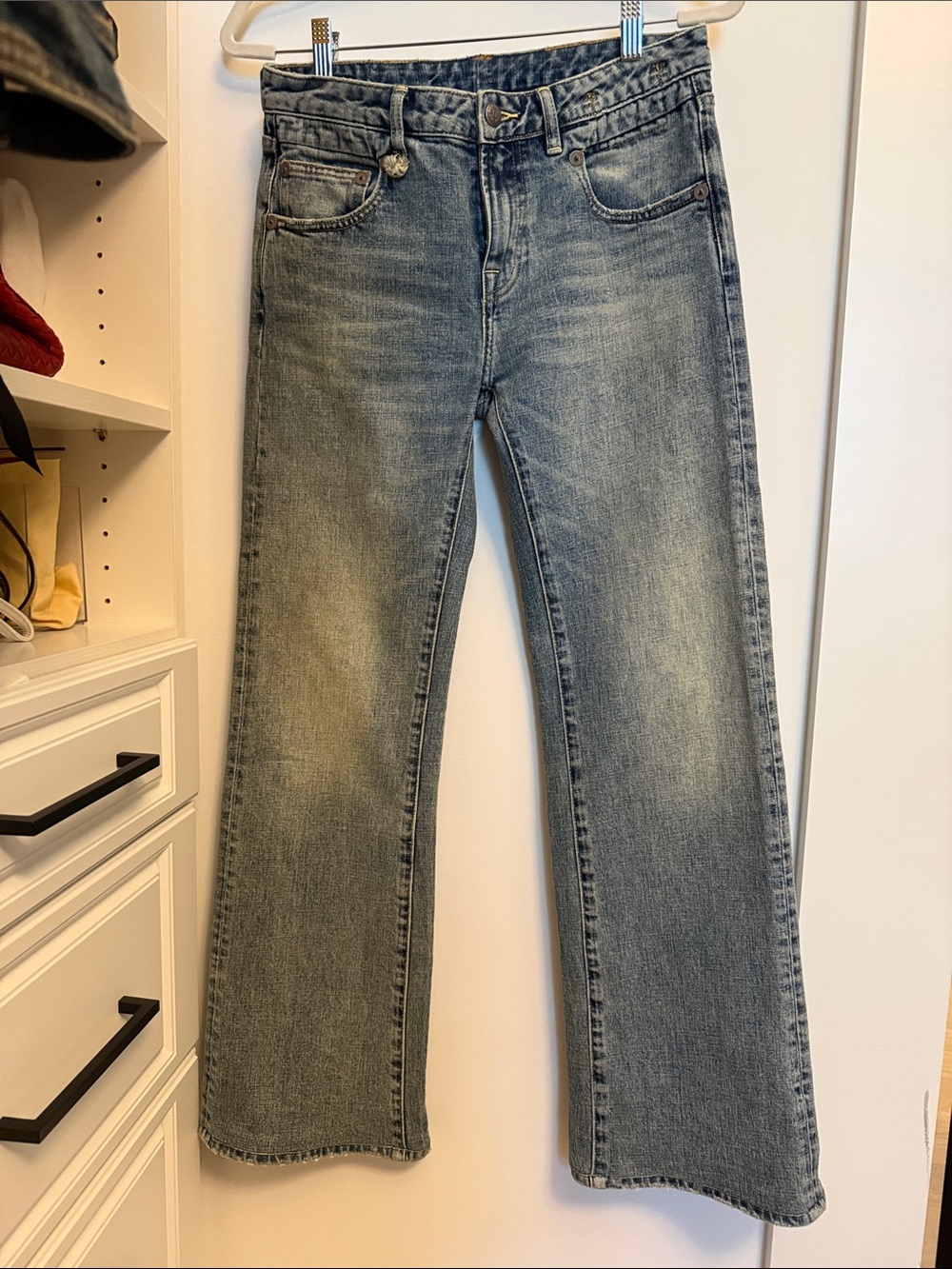 R13 Women's Flare Jeans in Light Blue Wash